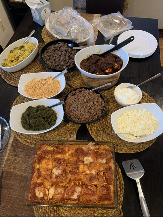Table with food