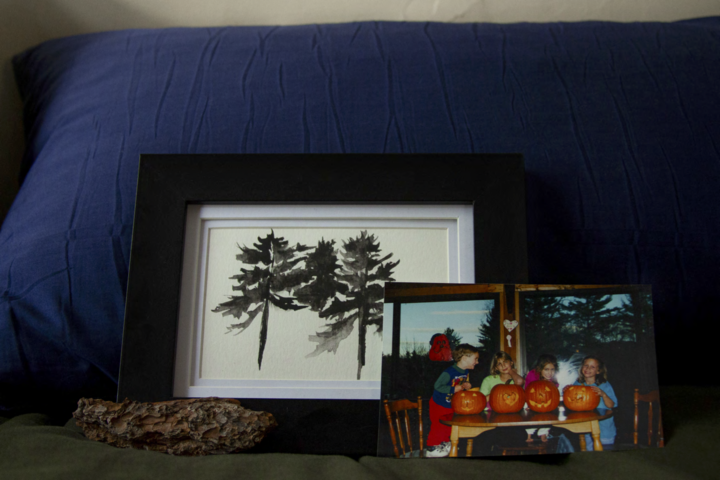 Trees and family photo